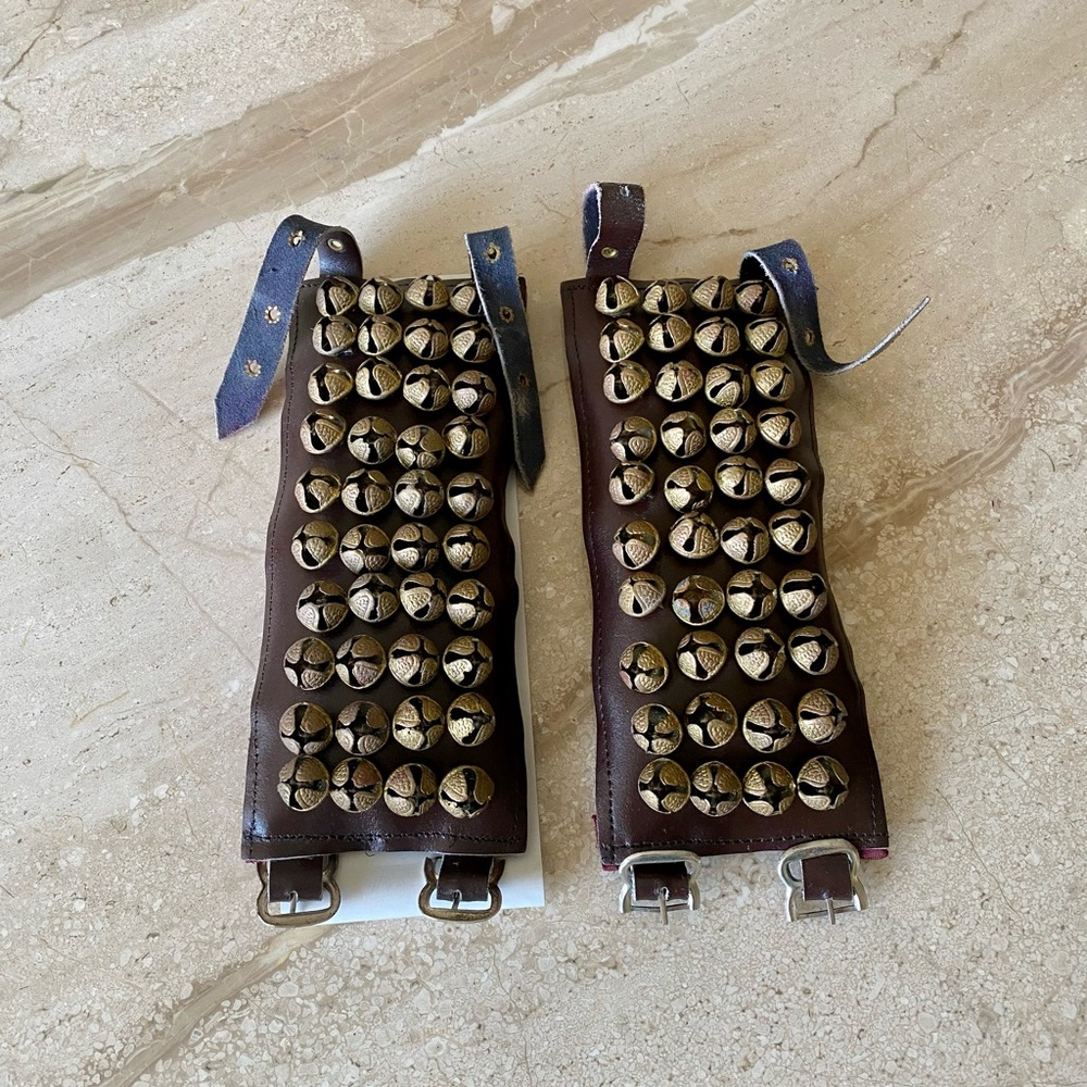 Indian dance anklets Leather Jingle Bell